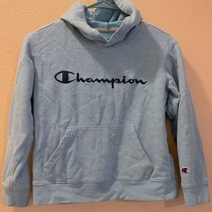 Kids medium Champion sweatshirt (light blue)